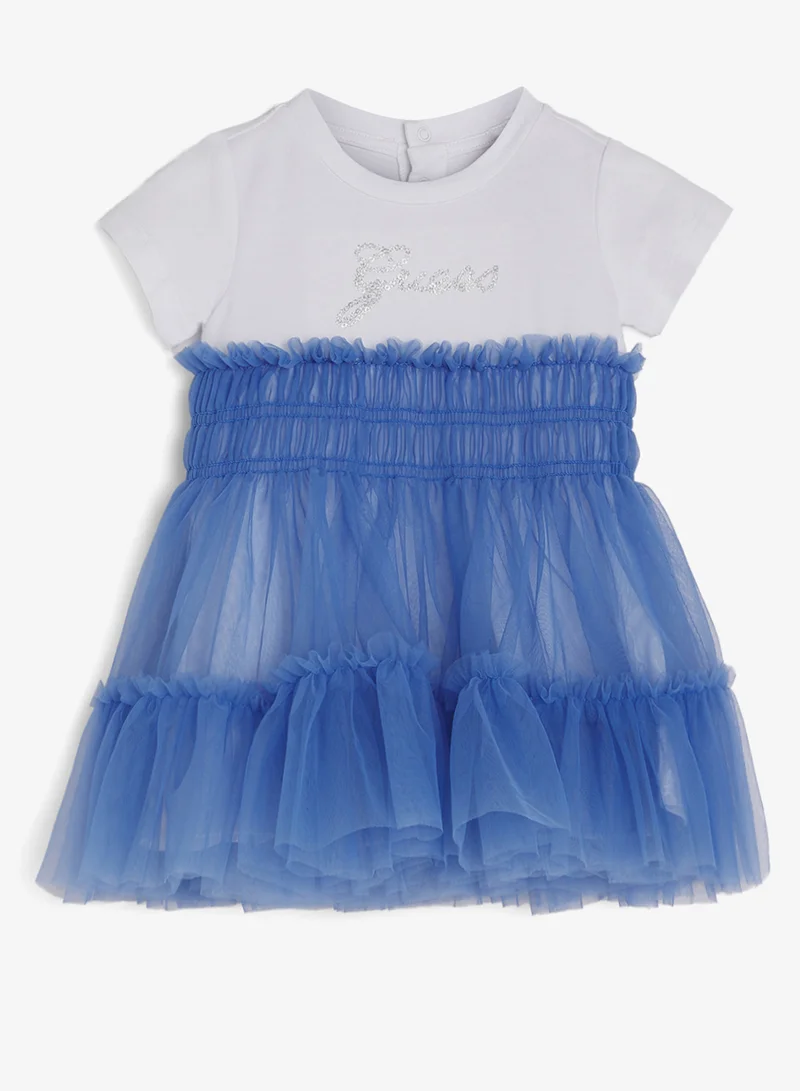 GUESS Infant Crew Neck Fit And Flare Dress And Panty